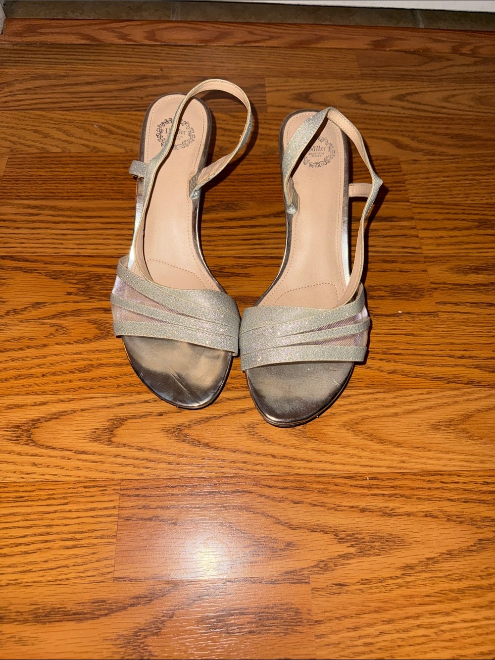 Women's Iridescent Slingback Sandals - Light Metallic - Picture 1 of 3